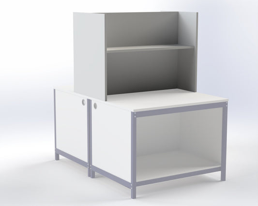 1200 x 700 Double Upper Shelf Unit - Makestation Projects Ltd