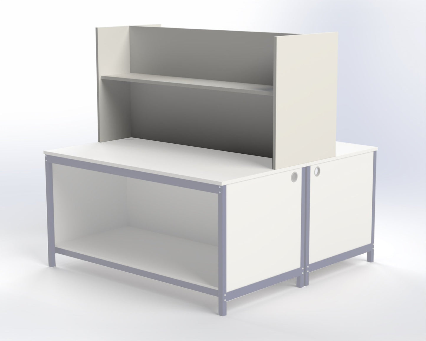 1800 x 700 Double Upper Shelf Unit - Makestation Projects Ltd