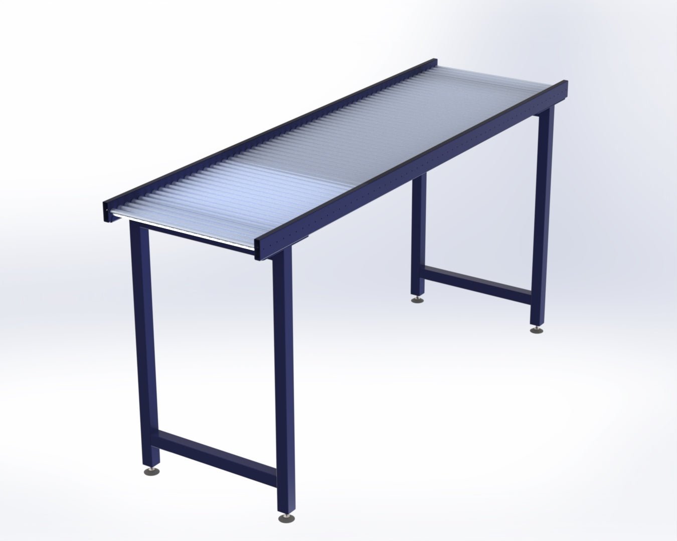 Gravity Roller Conveyor - 500mm wide and 1800mm long - Makestation Projects Ltd