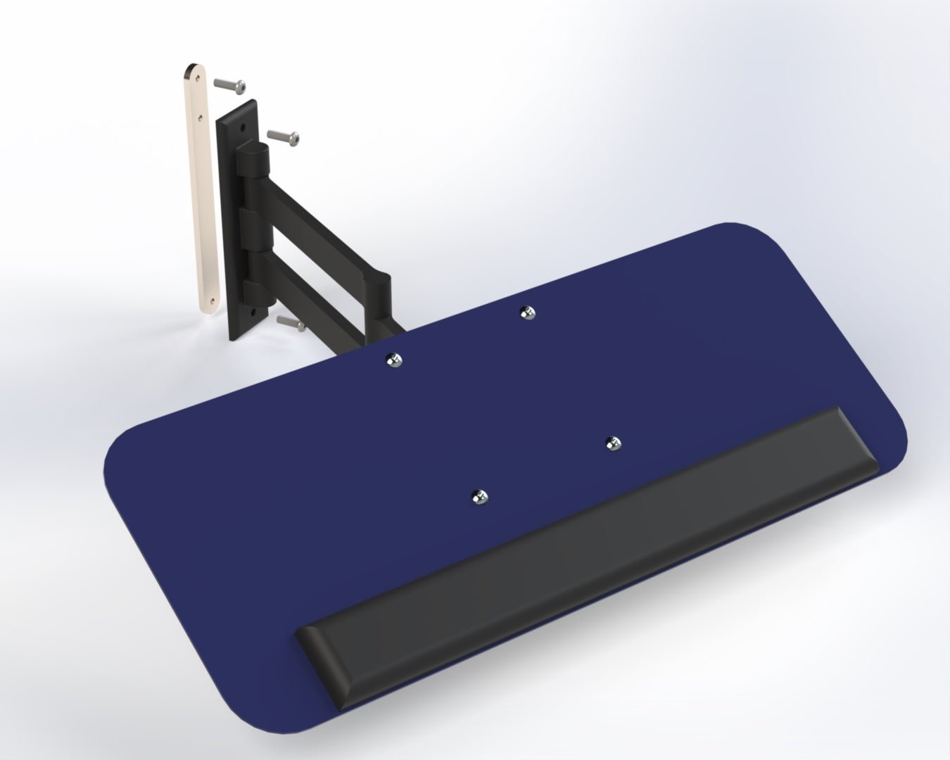 Keyboard Mounting Bracket with Slider Rail Fixings - Makestation Projects Ltd