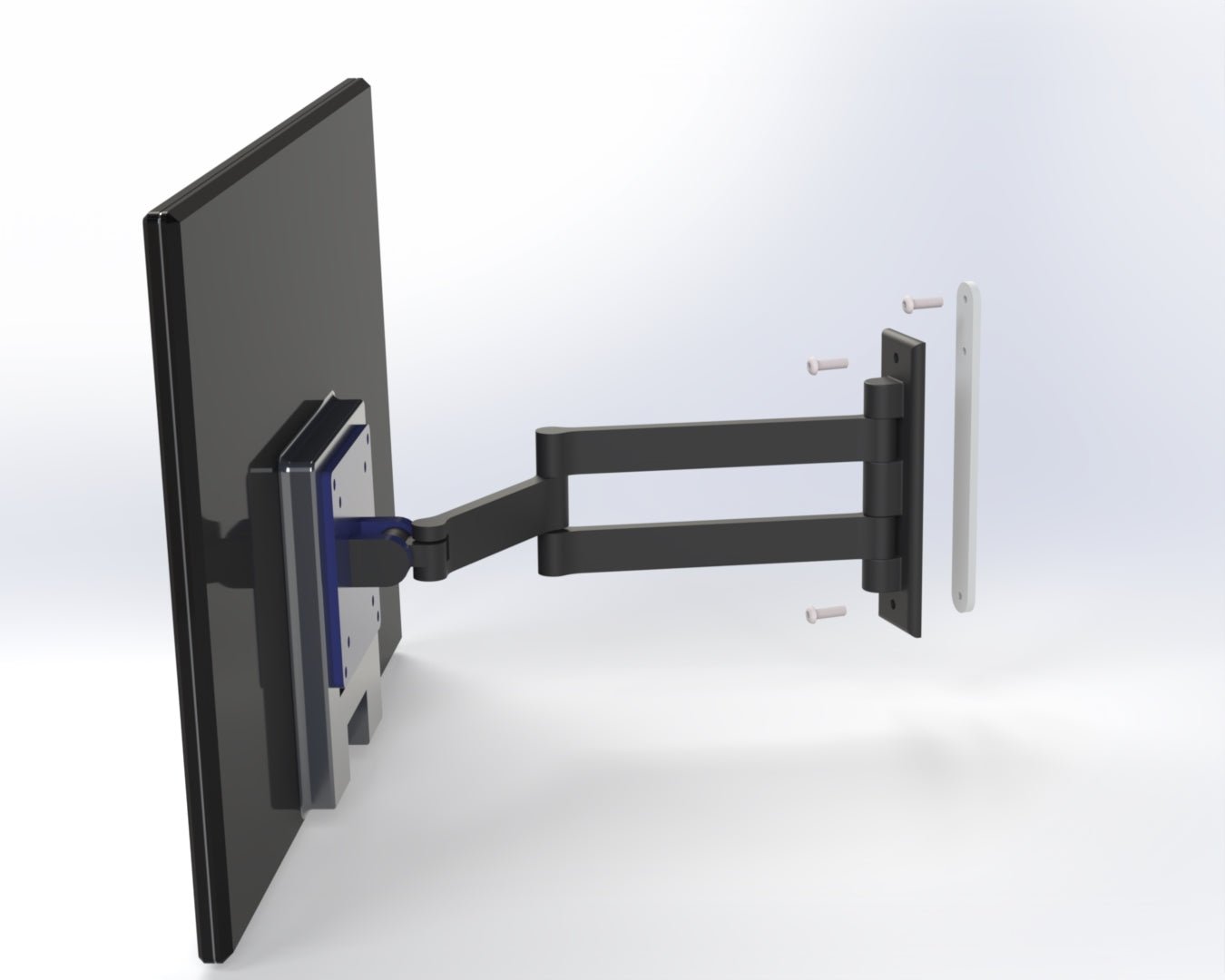 Monitor Mounting Bracket with Slider Rail Fixings - Makestation Projects Ltd