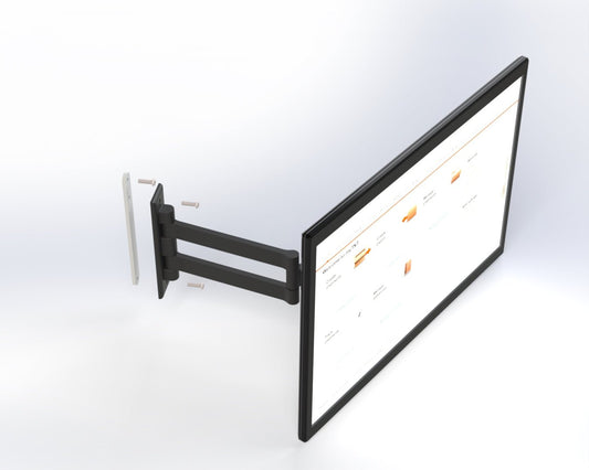 Monitor Mounting Bracket with Slider Rail Fixings - Makestation Projects Ltd